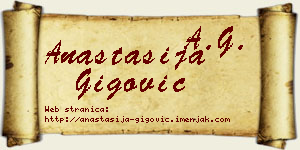 Anastasija Gigović vizit kartica